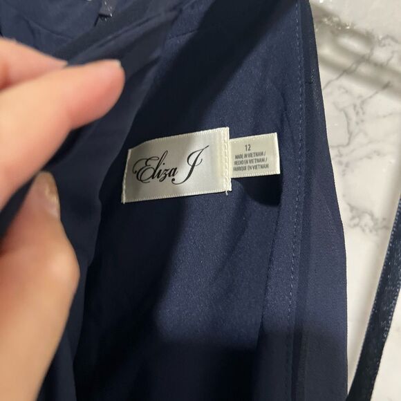 Eliza J Navy Halter Dress - Picture 4 of 6